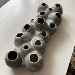 12” wide ceramic barnacle planter/vase